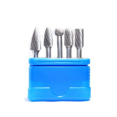 Harga yang bagus 5pcs Carbide Burr Set Standar Double Cut Burr Tungsten Carbide 1/4 Diameter Shank on line