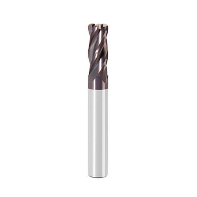 Harga yang bagus 8mm HRC60 4 Flutes Radius End Mill Cutter Untuk Metal AITiN dilapisi daring