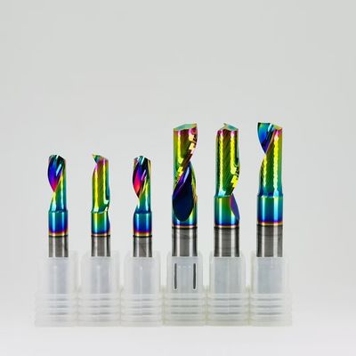Harga yang bagus Mata End Mill Satu Flute 14mm Untuk Aluminium, Mata Router Untuk Pemotong Pintu Dan Jendela Lapisan DLC daring