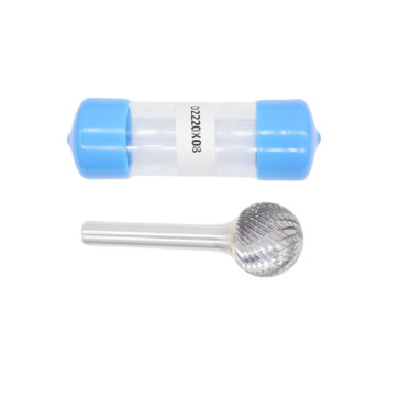 19mm Cut Dia D-Ball Shape Carbide Burrs With 8mm Shank Dia  Double Cut Carbide Rotary Burr