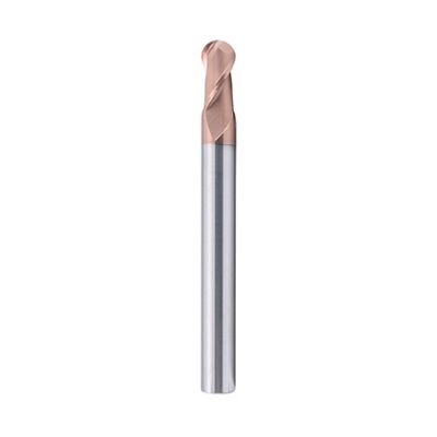 Harga yang bagus 10mm Dia R5*10*20*10*75 2Flutes TiAISiN Karbida Ball Nose End Mill Untuk Carbon Steel Alloy Steel Cast Iron daring