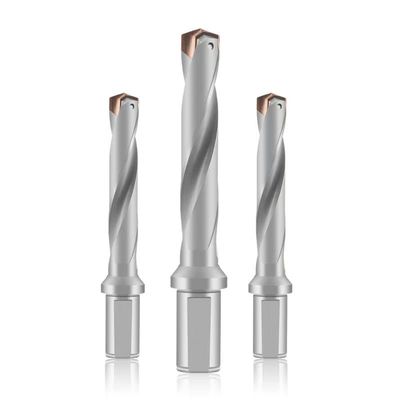 Harga yang bagus 14D Spiral Flute Crown Drill Bit Carbide Hole Cutter Pengeboran Lubang dalam yang dapat diindeks on line
