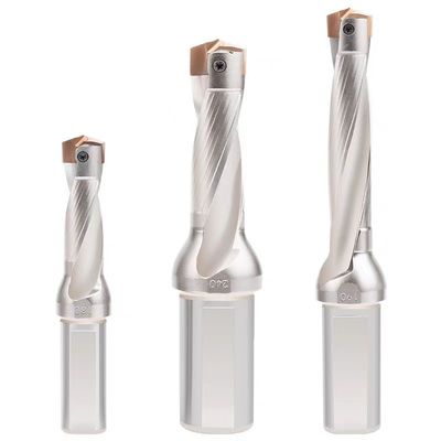 Harga yang bagus Bits Karbida Tungsten 3D yang dapat diindeks Cnc Deep Hole Drilling Steel Spiral Flute on line
