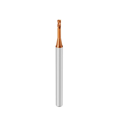 Harga yang bagus HRC55 1mm Solid Carbide End Mill 2 Flutes Long Neck Short Flutes Square End Mill daring