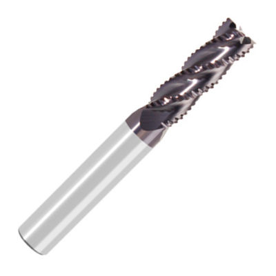 Harga yang bagus 6mm HRC60 3 Flute Carbide Roughing End Mills Untuk Baja AITiN Lapisan daring