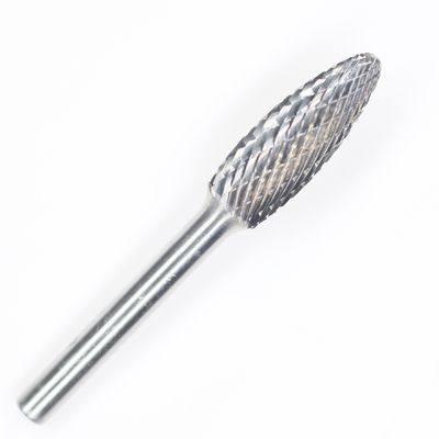 SH-5 Flame Shape Tungsten Carbide Rotary File dengan 1/4 '' Shank For Die Grinder Drill Bit