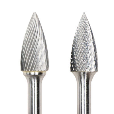 12mm Dia SG Tree Point End Double Cut Carbide Burr 6mm Shank Carbide Burrs Untuk Die Grinder