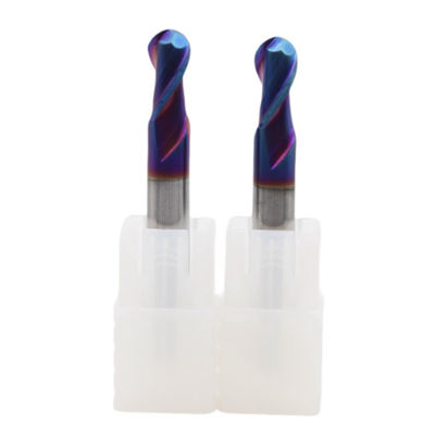 Harga yang bagus HRC 65 R1.5*3*6*3*50 Dia TiAISiN Lapisan 2 Flutes Karbida Bola Nose End Mill Cutter daring
