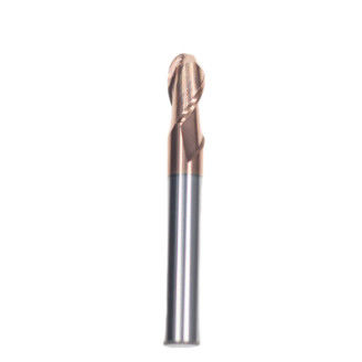 Harga yang bagus 8mm Dia R4*8*16*8*100L 2Flutes TiAISiN Karbida Ball Nose End Mill Untuk Carbon Steel Alloy Steel Cast Iron daring