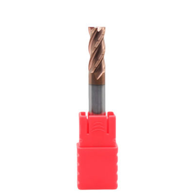 Harga yang bagus 4mm Dia 4*10*4*50 TiAISiN Lapisan 4 Flat Flutes Karbida Square End Mill Untuk Carbon Steel Alloy Steel Cast Iron daring