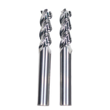 Harga yang bagus 12mm Dia 12*45*12*100 HRC55 3 Flutes Flat Carbide End Mills Untuk Aluminium Uncoated Mesin Tipe Finish Machining daring