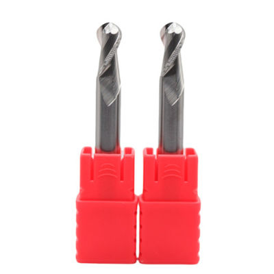 Harga yang bagus HRC 55° R2.5*5*10*5*75 2 Flutes Ball Nose End Mill Untuk Aluminium Tanpa Lapisan daring
