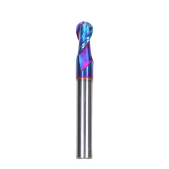 Harga yang bagus 75mm Total Panjang HRC 65 R12*30*12 Dia TiAISiN Lapisan 2 Flutes Karbida Ball Nose End Mill Cutter dengan opsi kustomisasi daring