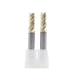 Harga yang bagus 10*25*10*75*4T 4flutes End Mill untuk stainless steel dan titanium alloy HT Champagne Gold Coating daring