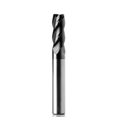 Harga yang bagus 4 Flute Steel End Mill 35 derajat Helix Angle AITiN Coated End Mills Untuk Baja 8mm Shank daring