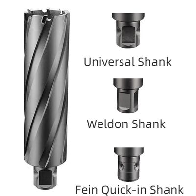 kualitas 100mm Cutting Depth TCT Ring Cutter 65mm Cutting Diameter Universal Shank Ring Cutter pabrik