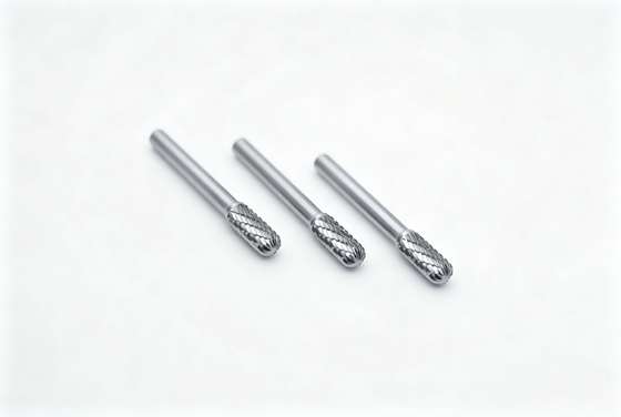 Harga yang bagus 9.5mm Dia Disesuaikan Radius Silinder Karbida Burrs Dengan 6mm Shank Standar Double Cut daring
