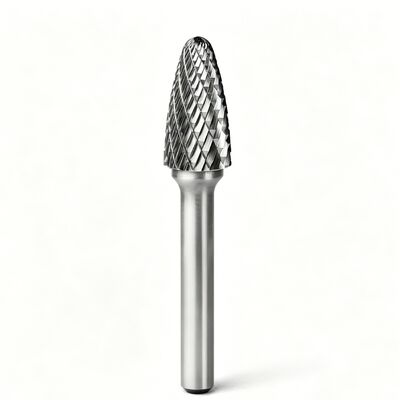 Harga yang bagus Tungsten Carbide Rotary Burr. Bentuk Pohon SF-5. Diameter 1/2 inci, panjang batang 1/4 inci. daring